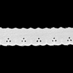 White 1+1/4" Flower Flat Eyelet Lace