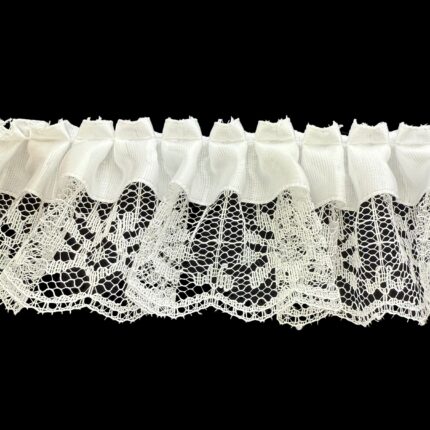 Lace With 7/8" Pleated Ribbon