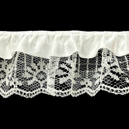Ruffled Lace With 7/8" Gathered Ribbon