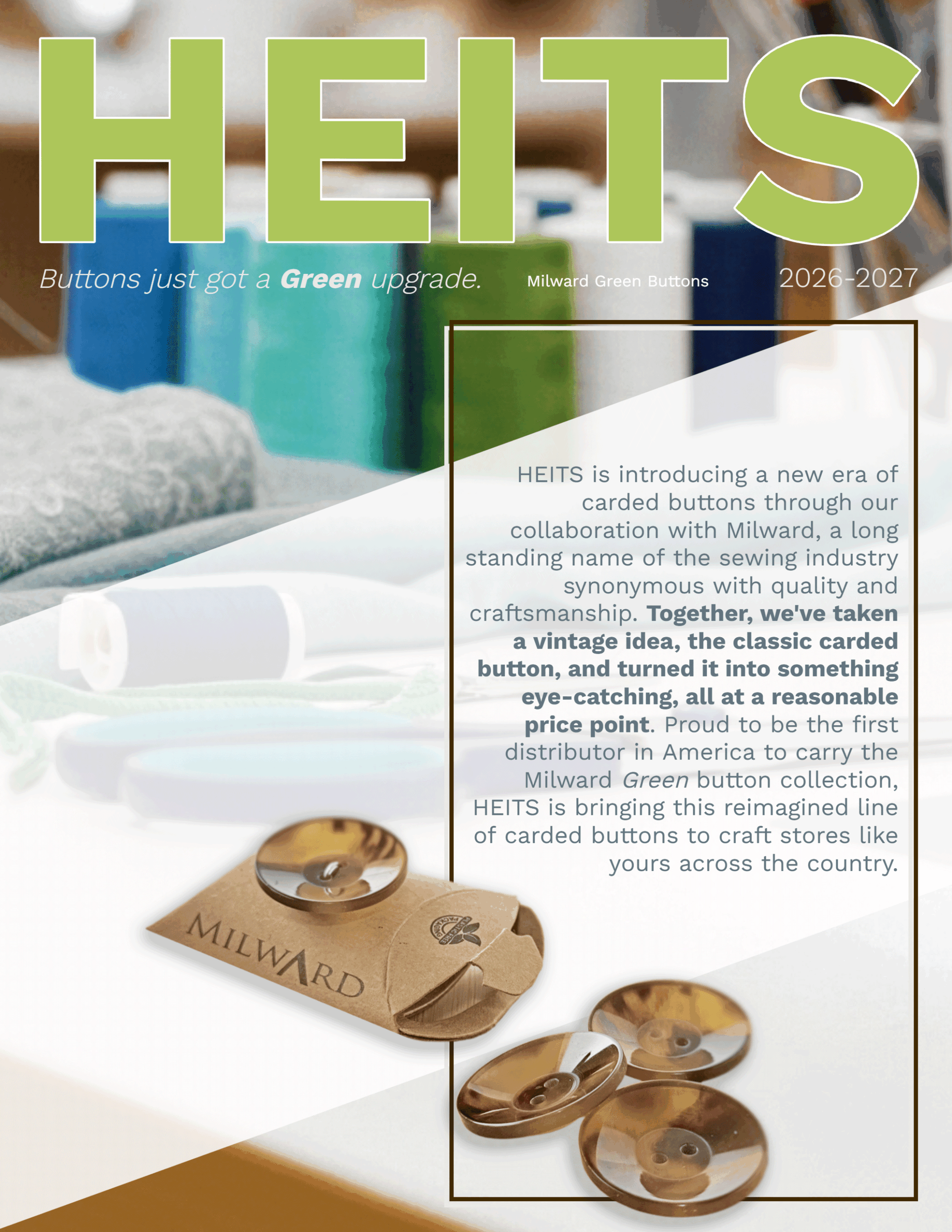 Milward Green Carded Button Catalog